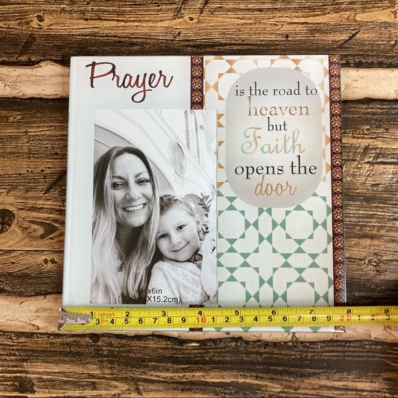 Prayer glass picture frame NWOT - Picture 3 of 5